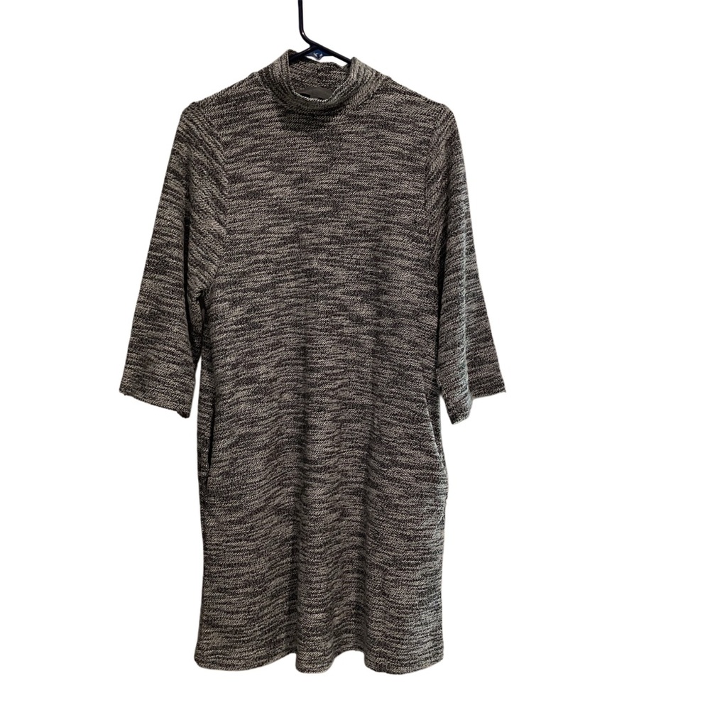 Sunday in Brooklyn Marled Sweater‎ Dress Black/White